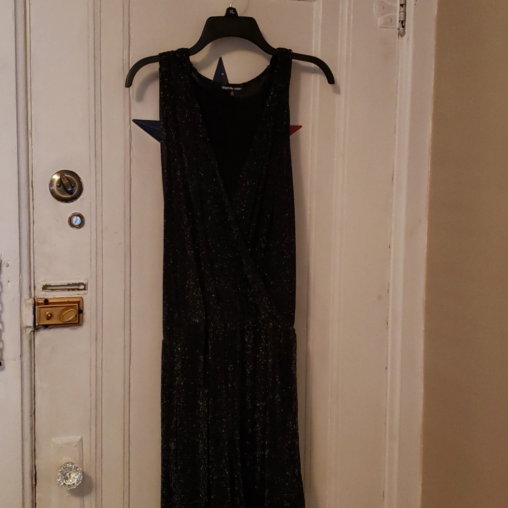 Charlotte Russe + glitter sleeveless romper